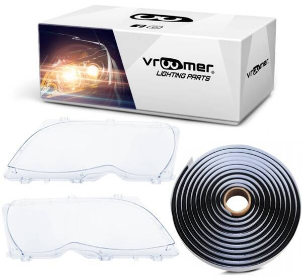 Komplet Kloszy reflektora BMW serii 3 E46 po liftingu (2001 - 2005) + Klej butylowy