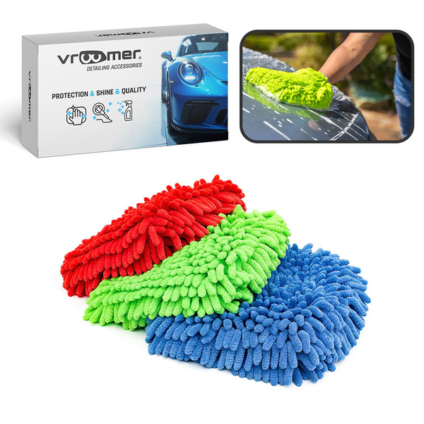 Rękawica z mikrofibry do mycia samochodu typu chenille