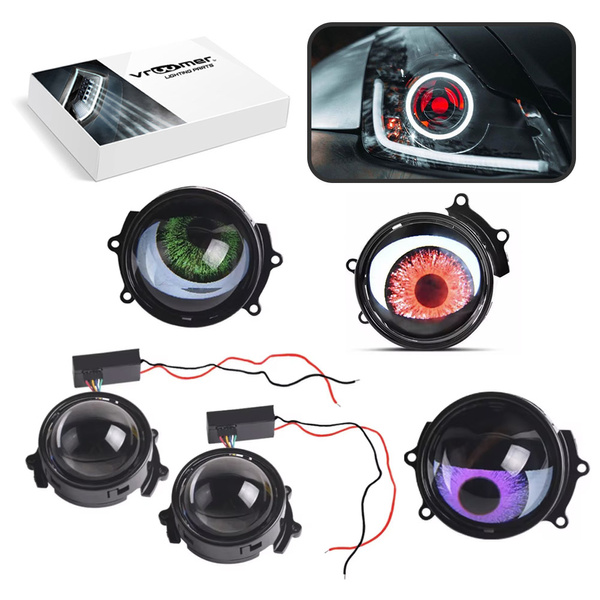 Projektor Soczewka LED RGB Bluetooth Wi-Fi DRL Dynamic Demon Devil Eyes