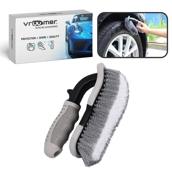 Duża szczotka do czyszczenia kół samochodu