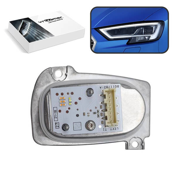 Lewy Moduł Płytka DRL reflektora Audi A3 S3 RS3 8V po liftingu (2016 - 2020) FULL LED