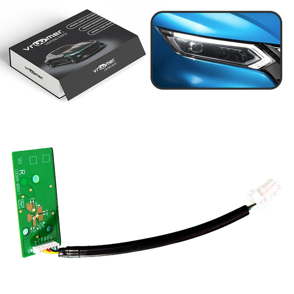 Prawy Moduł Płytka DRL reflektora Nissan Qashqai J11 po liftingu (2017 - 2021) ZIELONY FULL LED