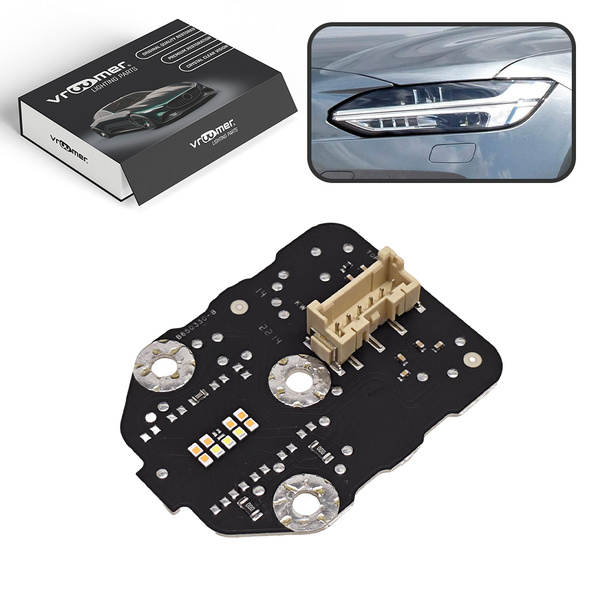 Moduł Płytka DRL reflektora Volvo V90 XC90 S90 II przed liftingiem (2015 - 2020) BIALA WTYCZKA 9LEDS