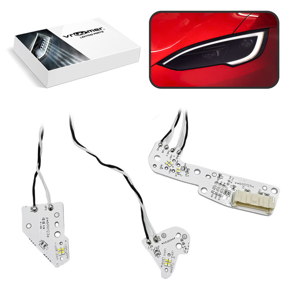 Lewy Moduł Płytka DRL reflektora Tesla Model S po liftingu (2016 - obecnie)