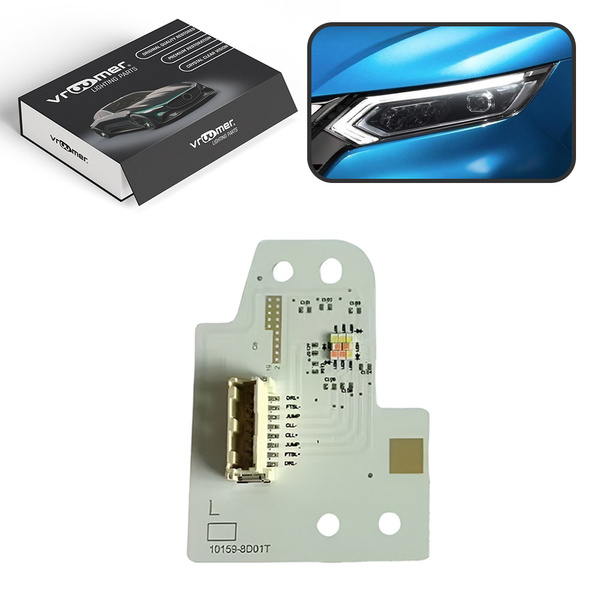 Lewy Moduł Płytka DRL reflektora Nissan Qashqai J11 po liftingu (2017 - 2021) BIAŁY FULL LED