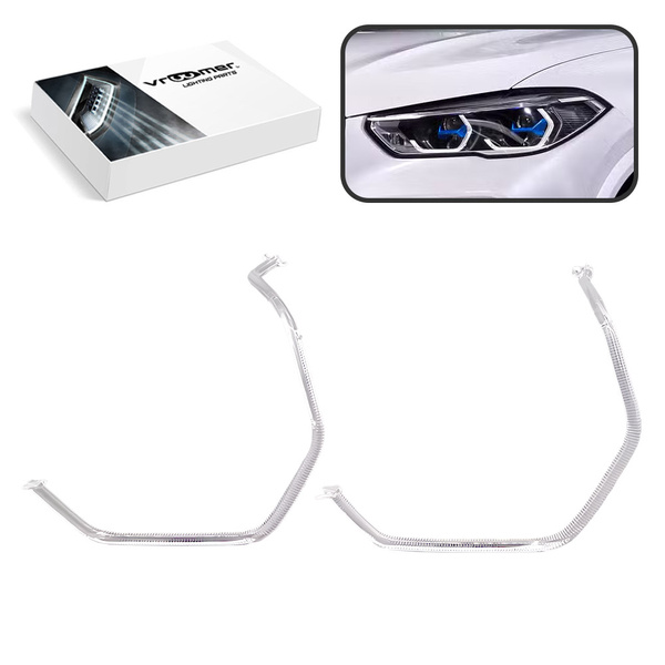 Lewy Światłowód DRL reflektora BMW X5 X6 G05 G06 F95 F96 przed liftingiem (2018 - 2023) LASER