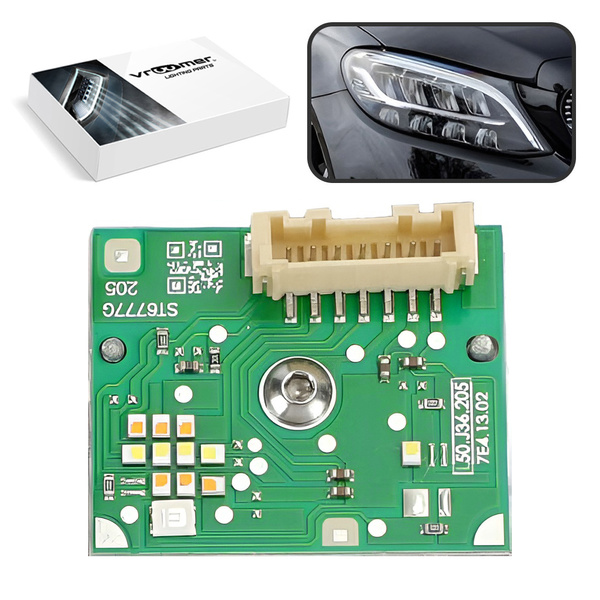 Prawy Moduł Płytka DRL reflektora Mercedes klasy C W205 S205 C205 A205 po liftingu (2018 - 2023) PERFORMANCE LED