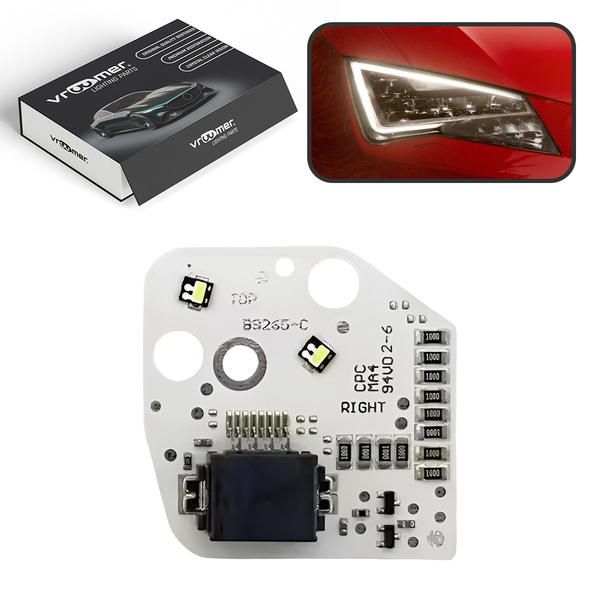 Prawy Moduł Płytka DRL reflektora Seat Leon III Mk3 5F przed liftingiem (2012 - 2017)